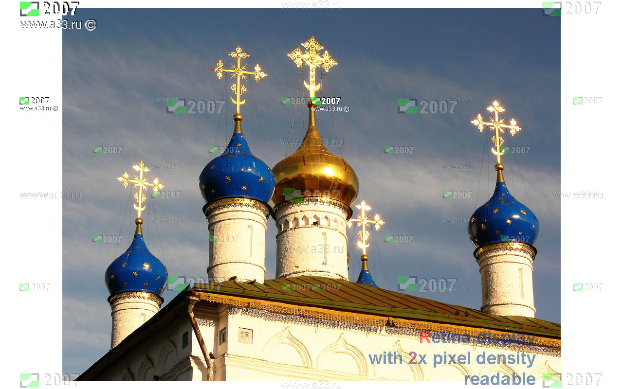 Пятиглавое завершение Христорождественского собора в Коврове Владимирской области