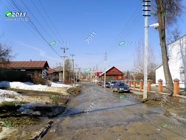 Весна на улице Калинина в Меленках Владимирской области