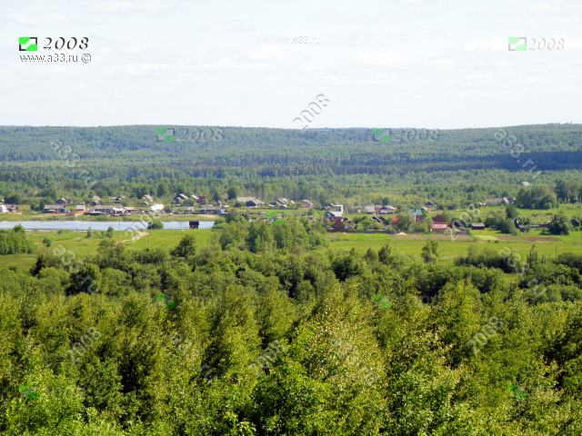2008 Верхняя панорама деревни Кленовка Александровского района Владимирской области в окружающем ландшафте