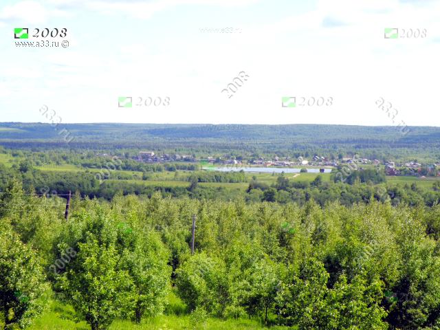 2008 Панорама деревень Обашево и Кленовка Александровского района Владимирской области от деревни Глядково