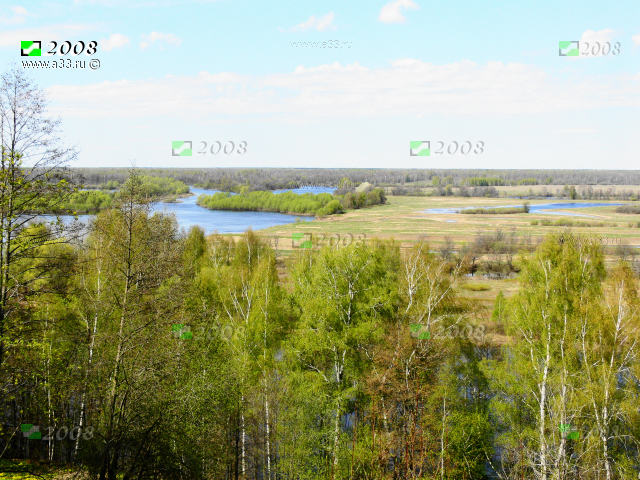Панорама весенних заклязьменских далей из бывшего села Быстрицы Гороховецкого района Владимирской области