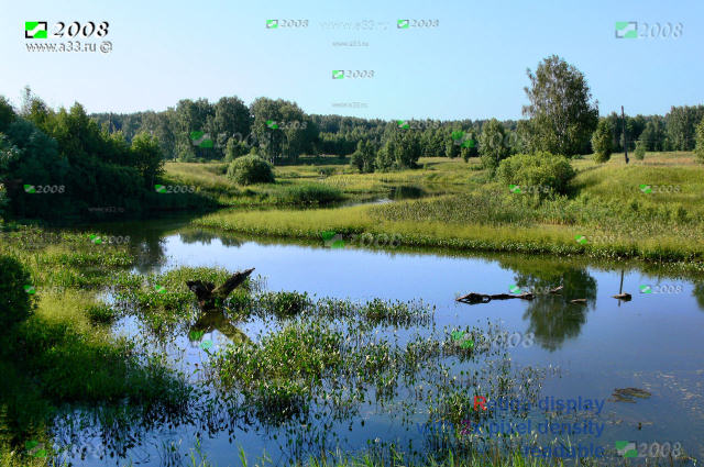 Река Важня в окрестностях обоих Чулковых и деревни и посёлка - фотография