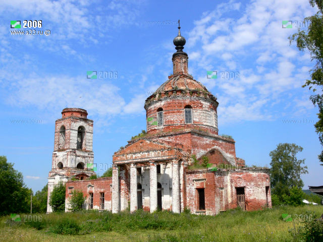 Покровская церковь в селе Гришино Гороховецкого района Владимирской области до начала ремонта