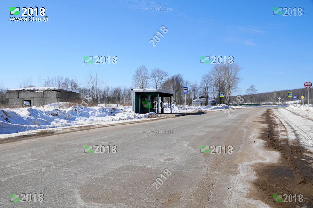 Автобусная остановка в деревне Хорошево Гороховецкого района Владимирской области