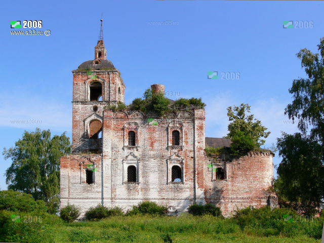 Ильинская церковь в Кожино Гороховецкого района Владимирской области южный фасад