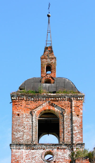 Ильинская церковь в Кожино Гороховецкого района Владимирской области завершение колокольни