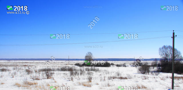 Типичный пейзаж и природа в окрестностях деревни Куприяново в начале марта