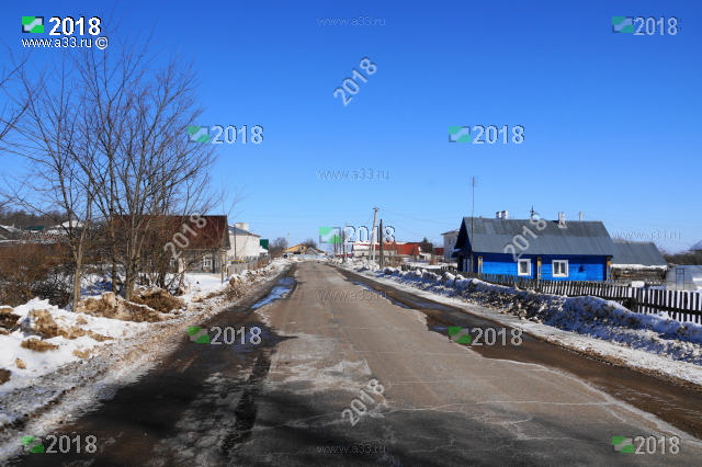 Въезд в деревню Гороховецкого района Владимирской области с юга