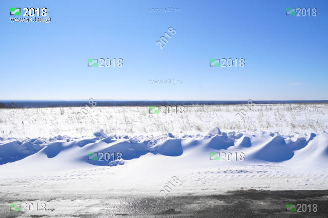 Типичная природа и окрестности деревни Сапуново Гороховецкого района Владимирской области в начале марта