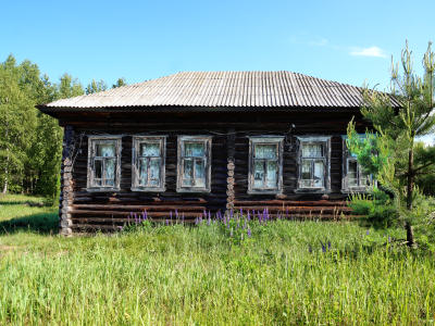 Большой брошеный дом на краю деревни Бутылки Гусь-Хрустального района Владимирской области