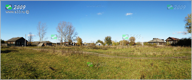 Панорама центра села Георгиево Гусь-Хрустального района Владимирской области