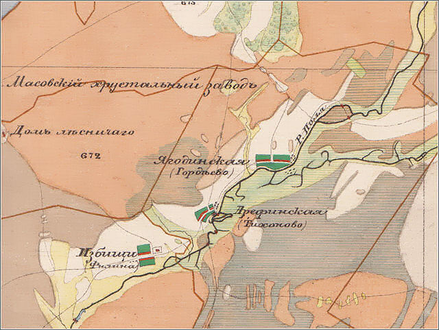 Карта Менде окрестности Ягодино Владимирской губернии