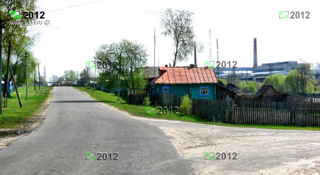 Панорама поселка Красное Эхо Гусь-Хрустального района Владимирской области на въезде с трассы Р73
