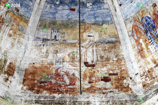 Росписи свода в интерьере Воскресенской церкви в Листвинском погосте Гусь-Хрустального района Владимирской области