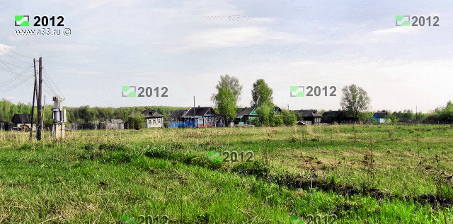 Панорама центра деревни Малая Артёмовка Гусь-Хрустального района Владимирской области