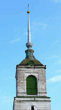 Колокольня Никольской церкви в Николополье Гусь-Хрустального района Владимирской области