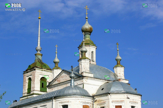 Завершения Никольской церкви в Николополье Гусь-Хрустального района Владимирской области