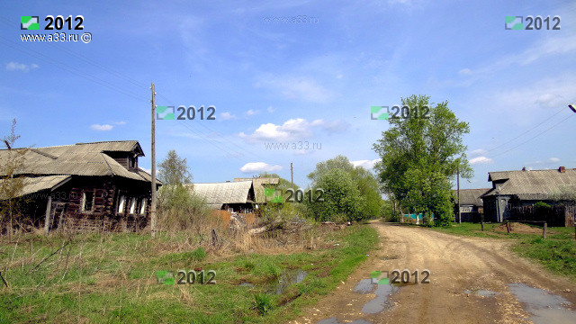 Вид деревни Першково Гусь-Хрустального района Владимирской области летом