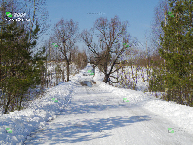 Подъезжая к Сивцево деревне Гусь-Хрустального района Владимирской области стоящей на пригорке
