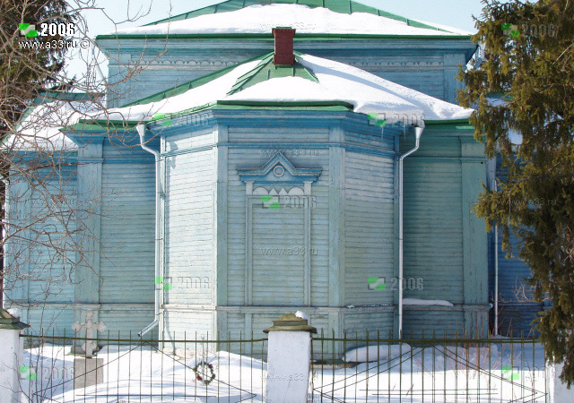 Апсида деревянной Никольской церкви в Тащилово