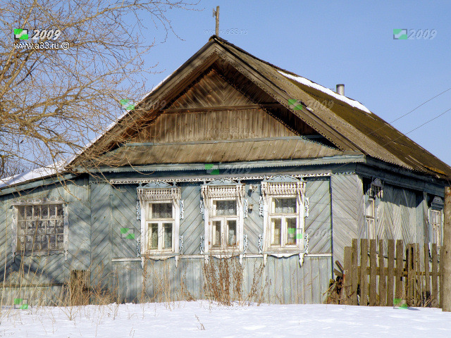 Дом с объемными наличниками село Тащилово Гусь-Хрустального района Владимирской области