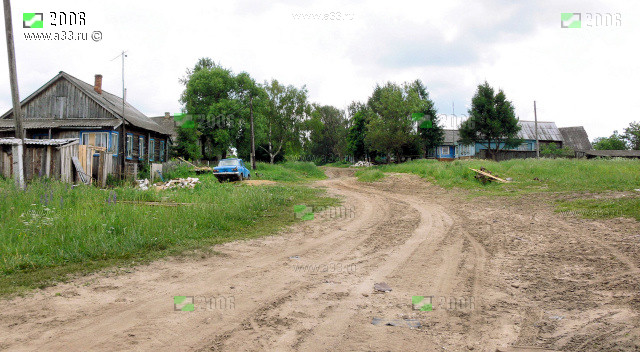 Вид деревни Толстиково Гусь-Хрустального района Владимирской области с севера