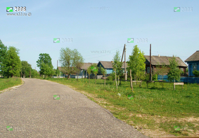 Главная улица деревни Васильево Гусь-Хрустального района Владимирской области, она же и единственная