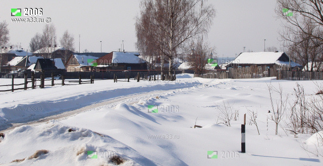 Виды поселка Великодворский зимой Гусь-Хрустальный район Владимирская область