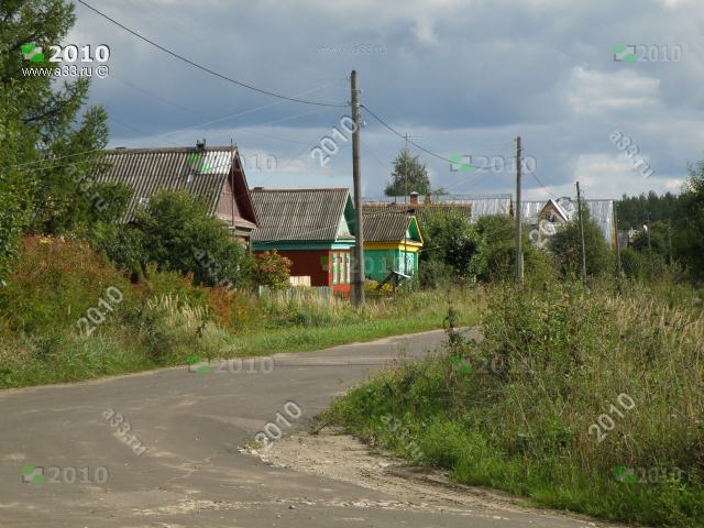 2010 Центральная улица деревни Ефаново Киржачского района Владимирской области в районе домов 41 43 45