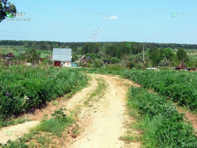 2007 Деревня Фетиново Киржачского района Владимирской области располагается на всхолмленной местности