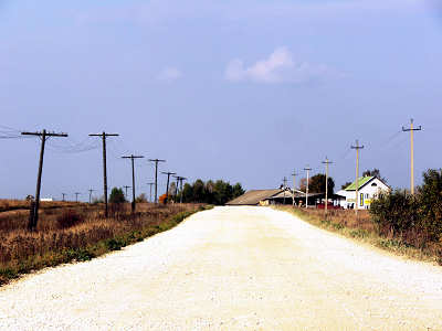 Щебёночная дорога в промзону деревни Фёдоровское Киржачского района Владимирской области