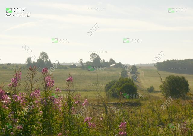 Панорама деревни Хвостово Киржачского района Владимирской области в 2007 году