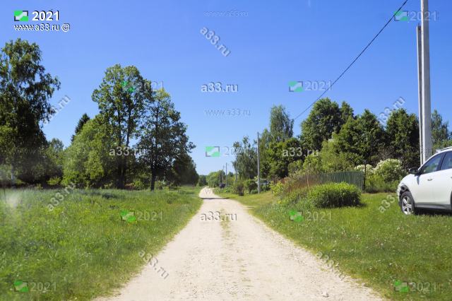 2021 Типичный участок улицы Зелёной в деревне Жердево Киржачского района Владимирской области