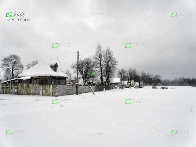 Типичная архитектура жилой застройки деревни Пантелеево Кольчугинского района Владимирской области
