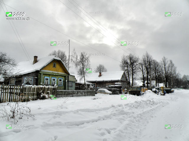 Дом 9 тракториста зимой Деревня Пантелеево Кольчугинского района Владимирской области