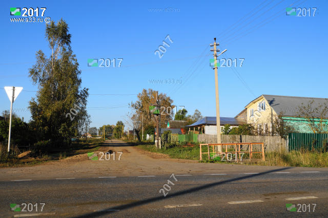 Улица Вторая в деревне Павловка Кольчугинского района Владимирской области в 2017 году