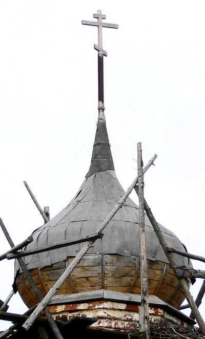 Глава колокольни Екатерининской церкви в деревне Поляны Кольчугинского района Владимирской области