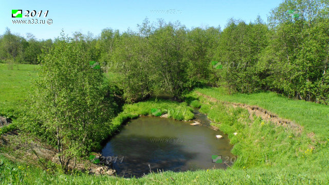Искусственный омут на реке Мурмога у деревни Шишлиха Кольчугинского района Владимирской области