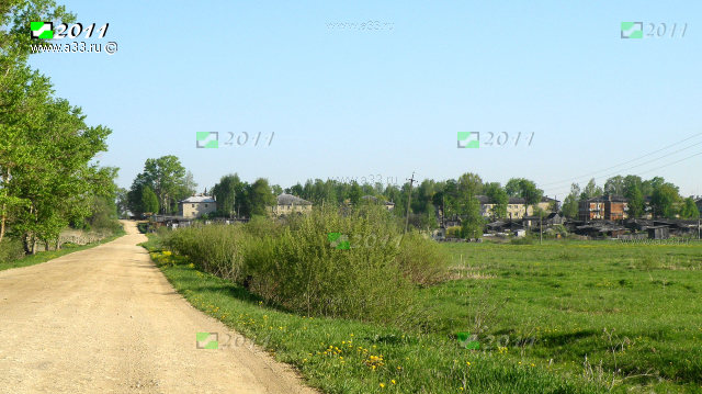 Вид посёлка Вишнёвый Кольчугинского района Владимирской области с юга