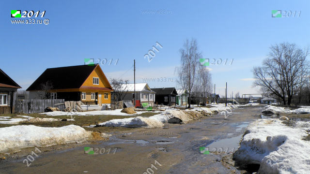 Восточная часть улицы Центральной в деревне Кононово Меленковского района Владимирской области