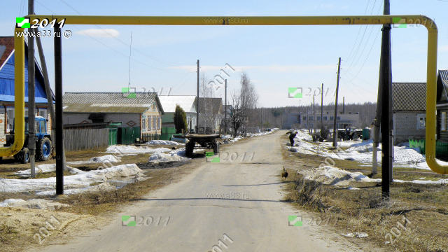 Улица Клубная в деревне Кононово Меленковского района Владимирской области