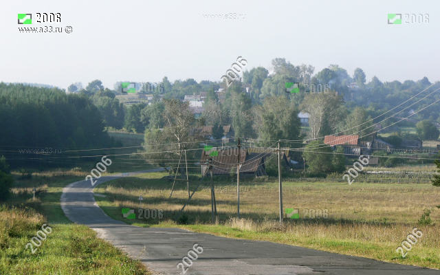 Панорама деревни Кулаки Меленковского района Владимирской области с севера
