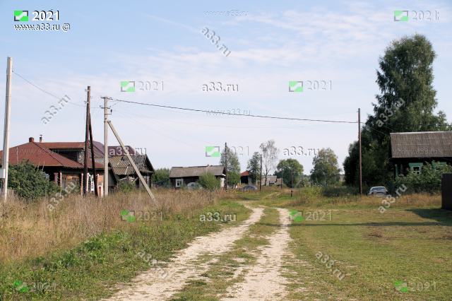 2021 Западная часть улицы Центральной в деревне Лужи Меленковского района Владимирской области