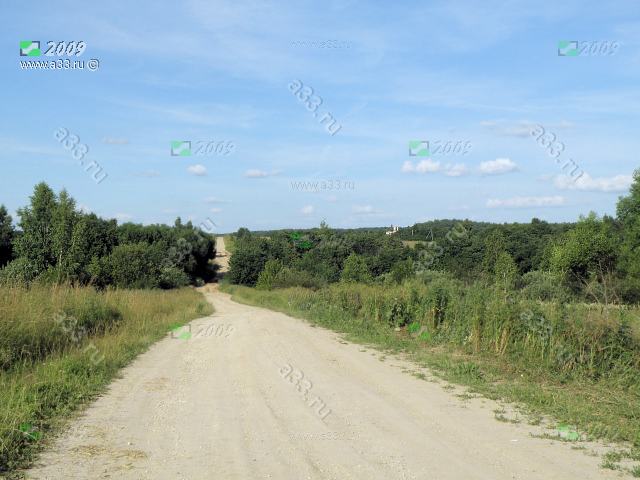 2009 Панорама Алексино от полей, дорога грунтовая. Петушинский район Владимирская область