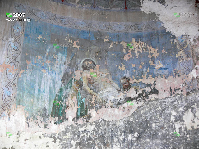 2007 Настенная живопись в интерьере Троицкой церкви в Головино Петушинского района Владимирской области