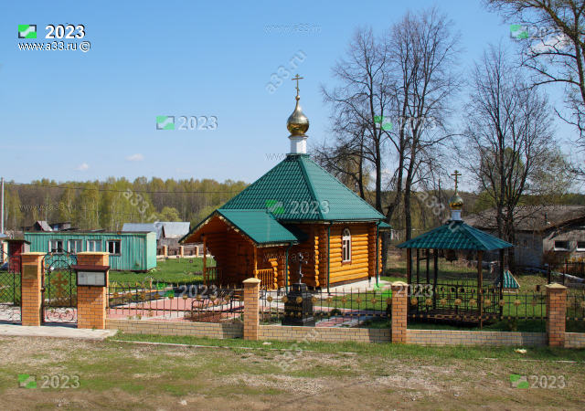 2023 Новая деревянная Казанская церковь в деревне Головино действует. Петушинский район Владимирская область