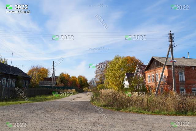 2022 Улица Каргополова в районе школы и домов 29, 31, 33; деревня Караваево Петушинского района Владимирской области