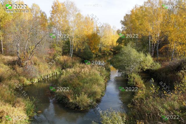 2022 Река Пекша в районе старого деревянного моста у деревни Караваево Петушинского района Владимирской области