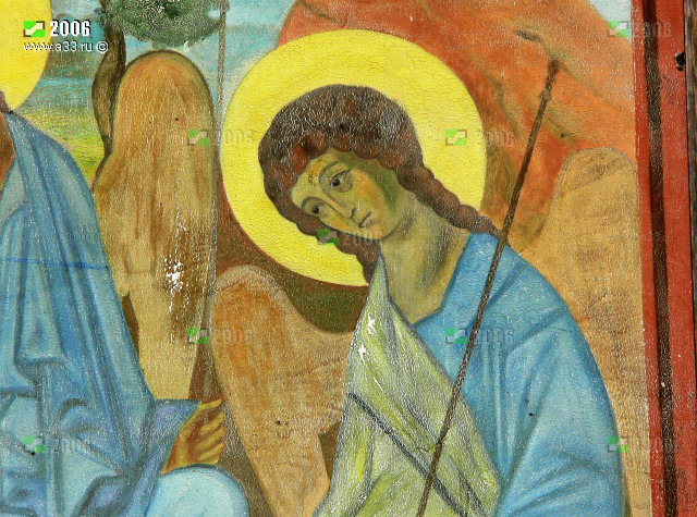 Фрагмент храмовой иконы Троицкой церкви в Дуброво Селивановского района Владимирской области