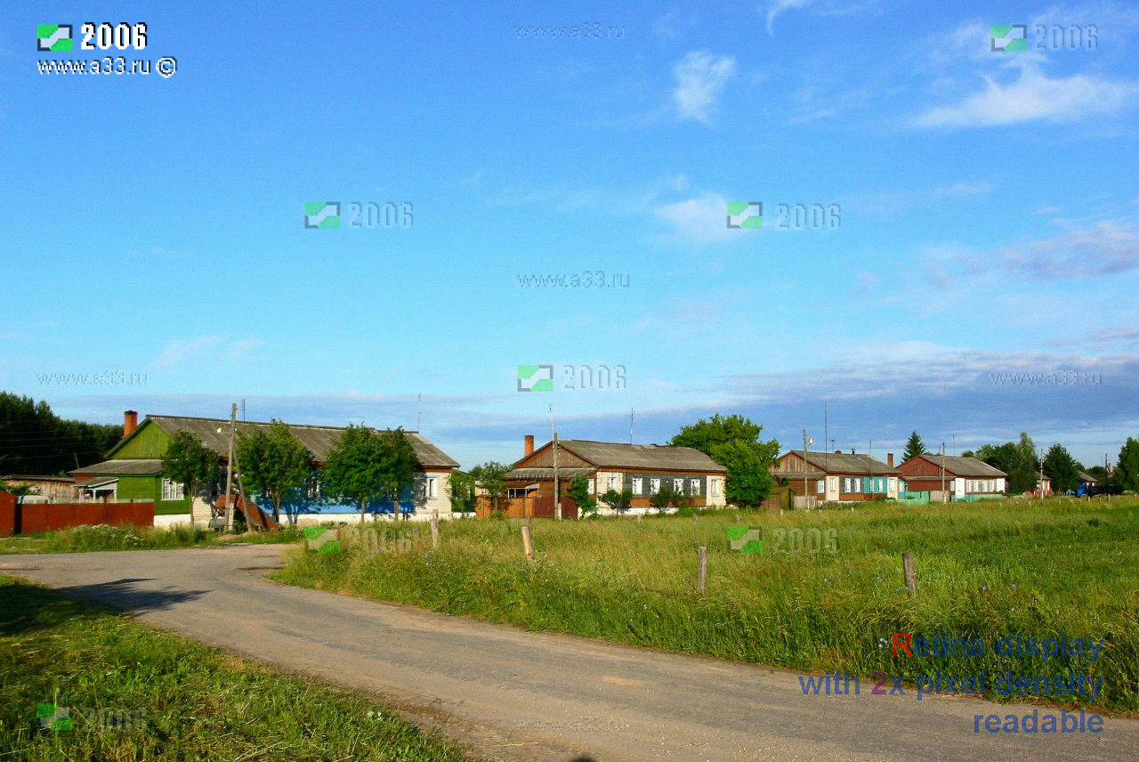 Улица в деревне Губино Селивановского района Владимирской области - фотография